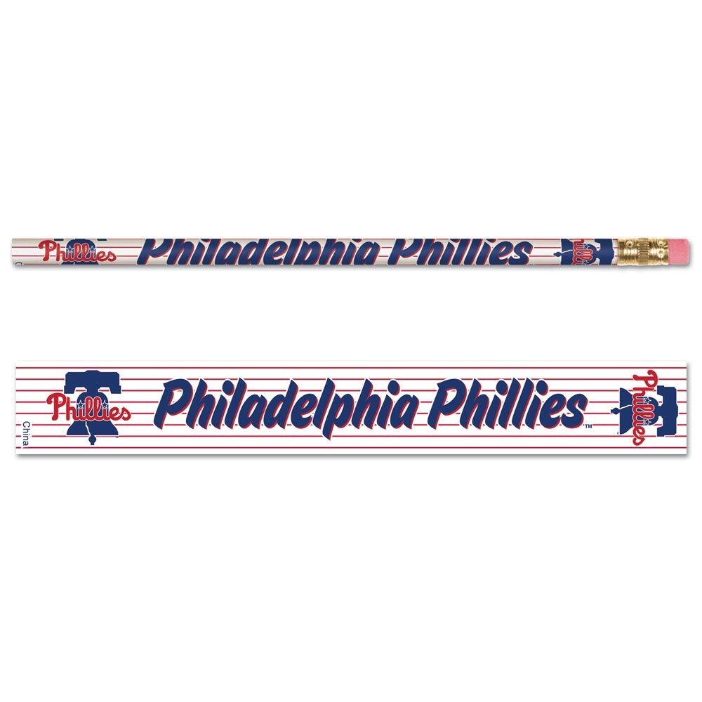 PHILADELPHIA PHILLIES TEAM LOGO 6-PACK PENCILS NEW WINCRAFT 😎⚾
