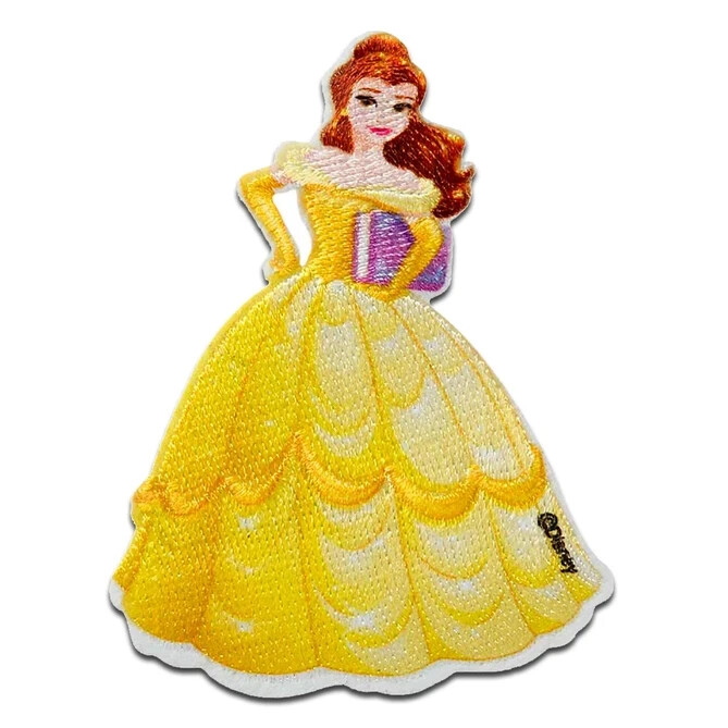 Disney Princess Iron on Patch Beauty & The Beast Princess Belle w/Book New