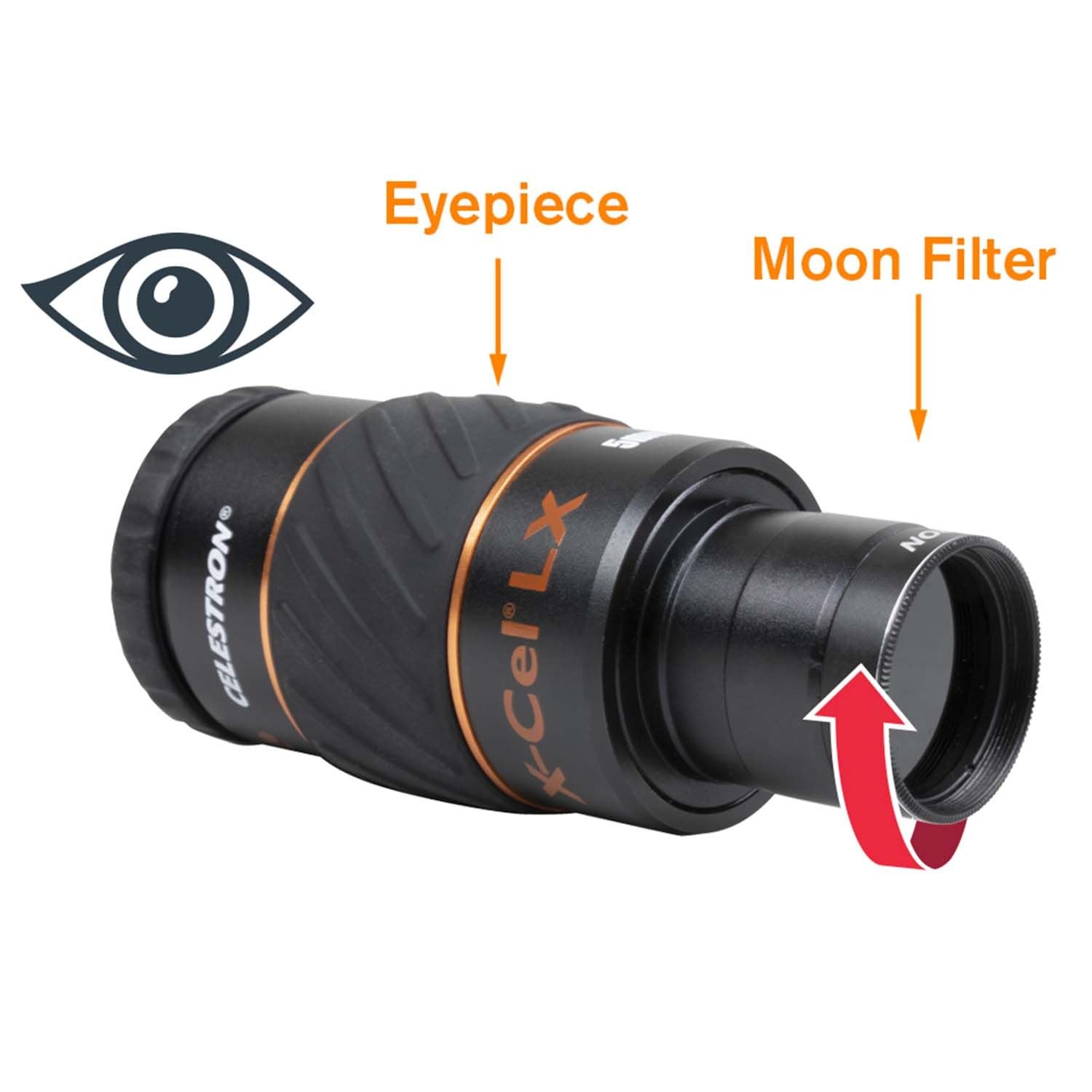 Celestron 1.25 inch Moon Filter - Suitable for Lunar Observation, Extra...