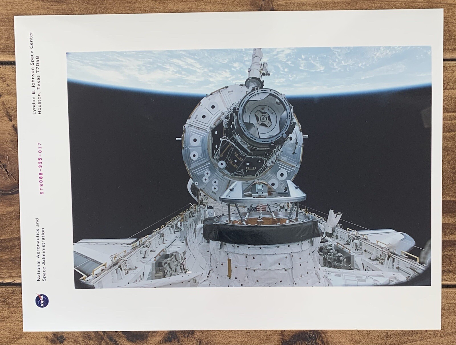 Vintage NASA Photograph - First Ever Space Shuttle Docking With The ISS 1998
