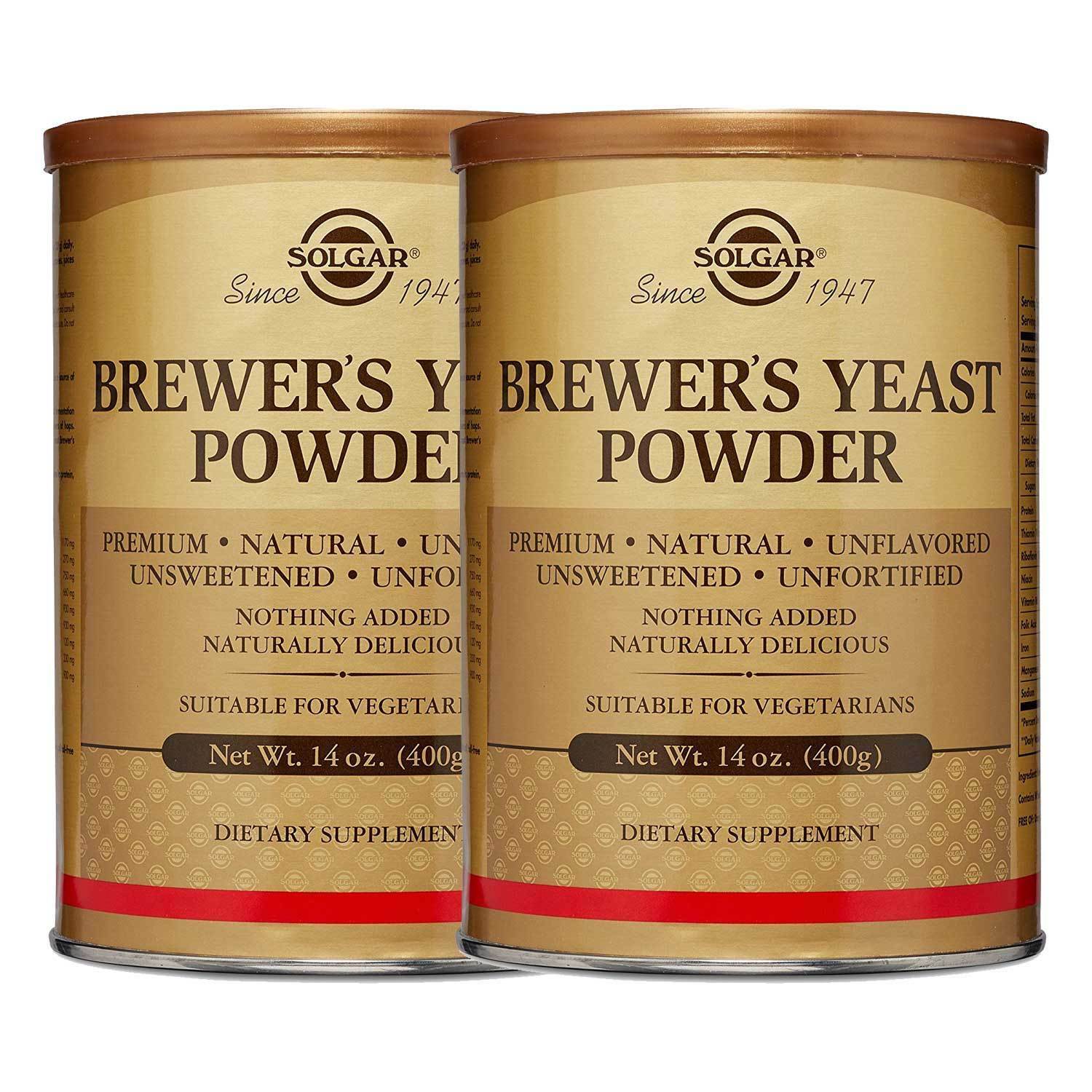 2x Solgar Brewer's Yeast Powder 14 oz
