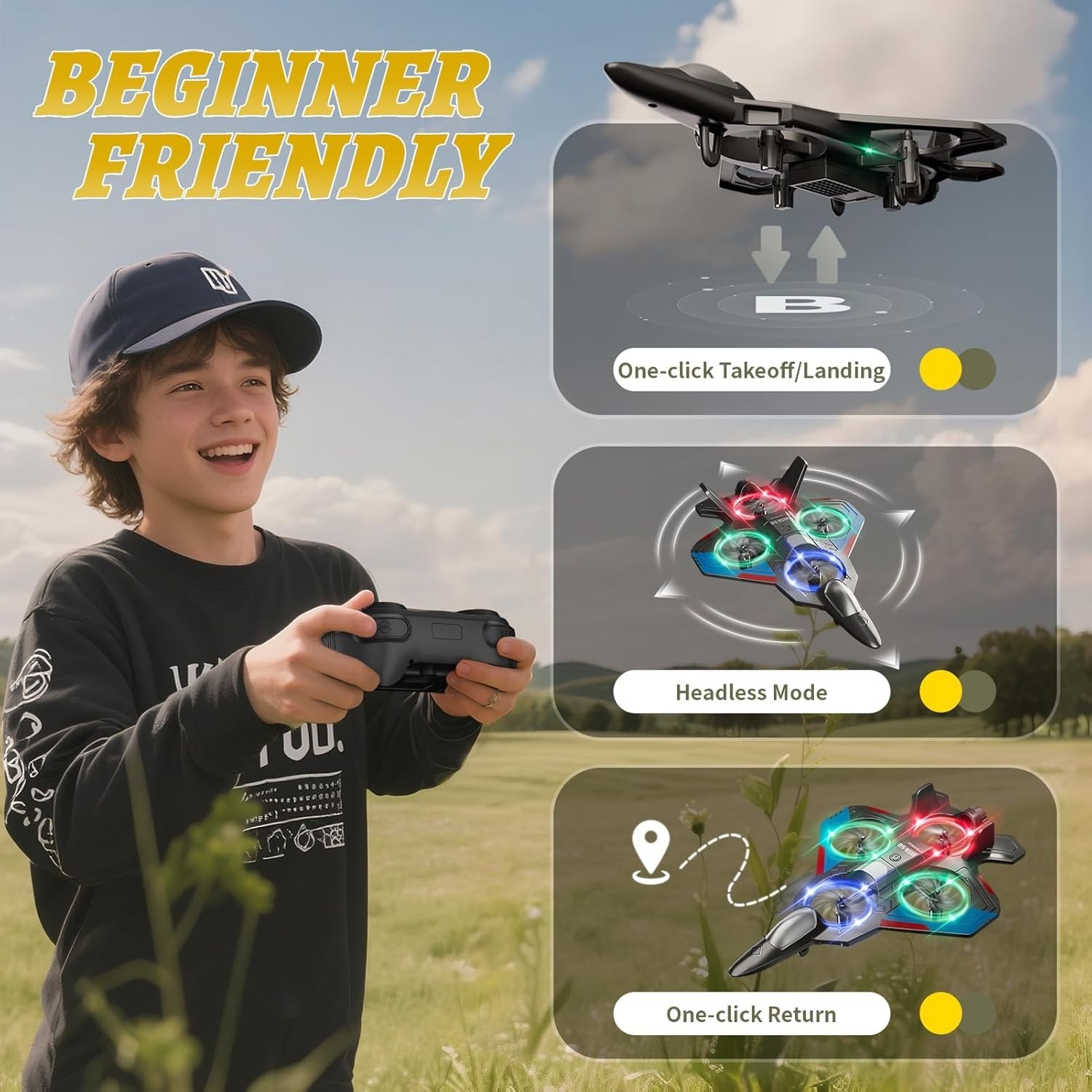 RC Planes Remote Control Airplanes for Kids, Foam Remote Control Planes for K...