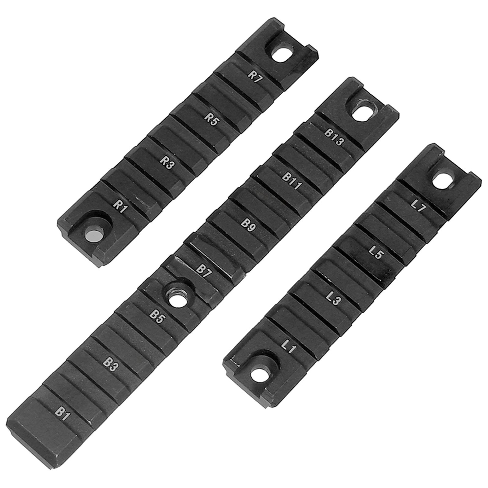 UTG Picatinny Rail Set, 1 Long/2 Short Rails, for G36
