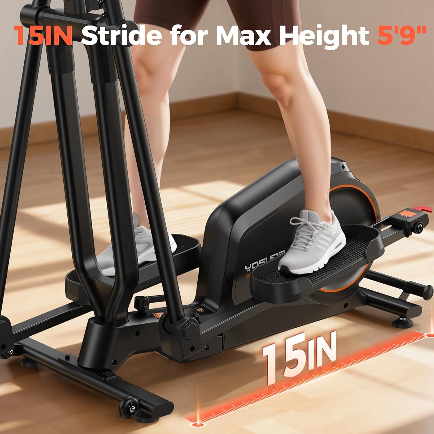 Elliptical Machine Elliptical Exercise Machine with 16-Level Resistance For Home