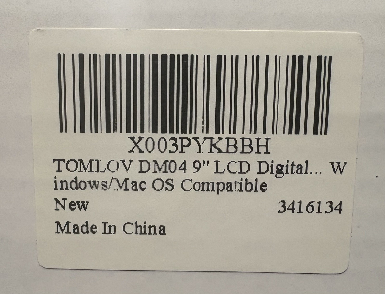 Tomlov DM04 Digital Microscope, 9” LCD, 32gb Sd Card, New, Open Box
