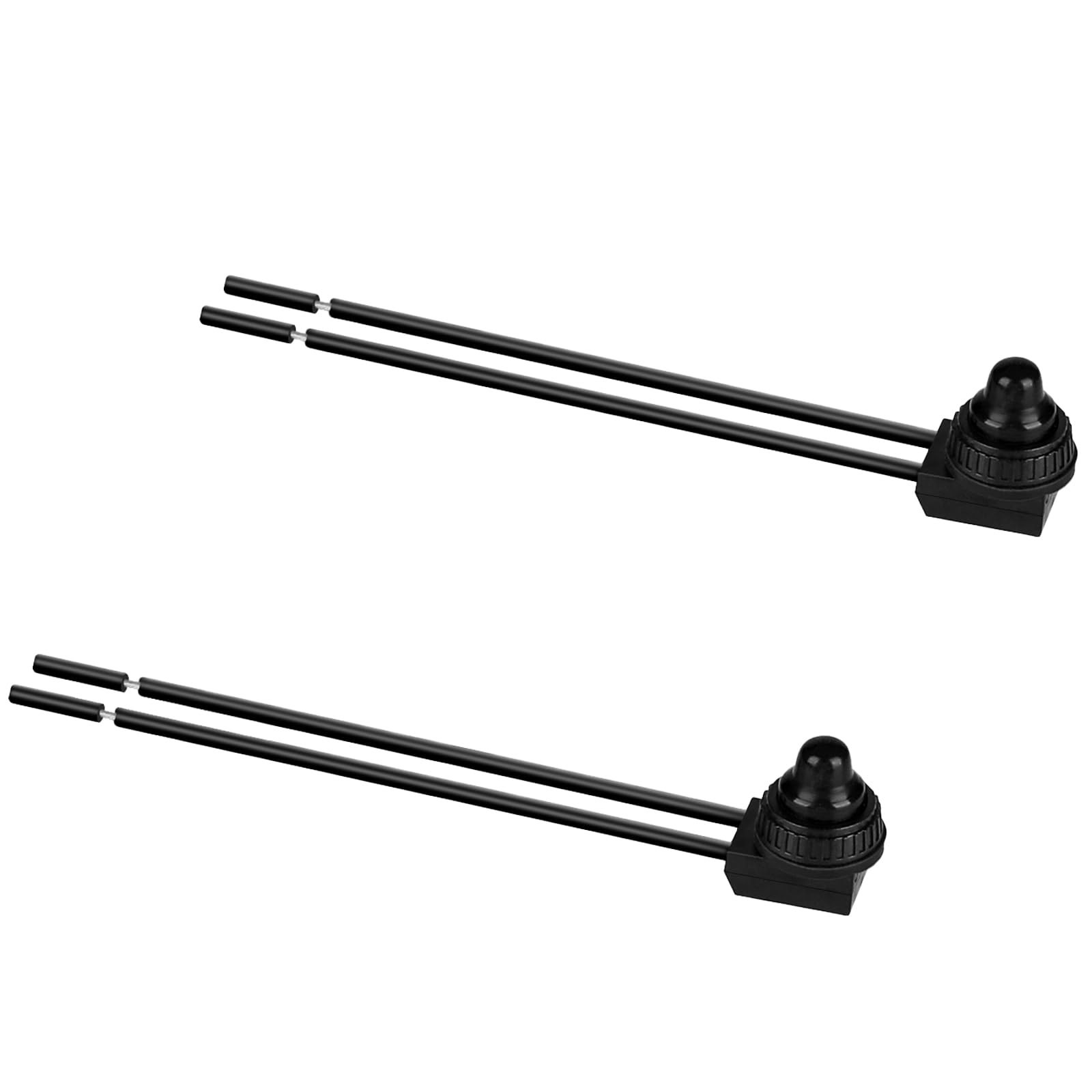 2PCS IP67 Waterproof Push Button Switch, 12V DC SPST ON-Off Switch for RV, Au...