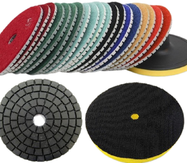 4" Diamond Polishing Pads 20PCS Set Granite Marble Stone Repair Kit w/ Backer
