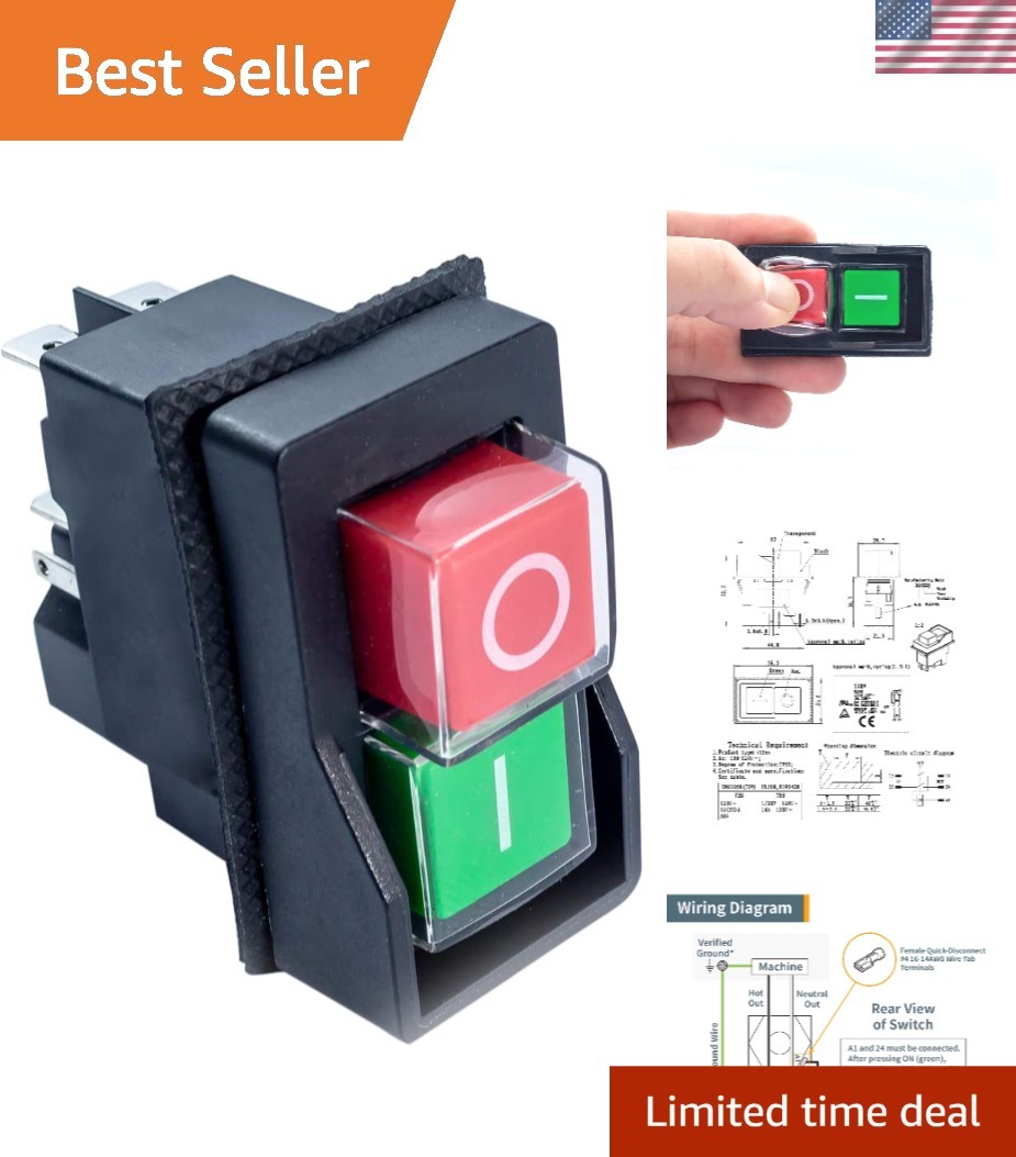 Professional-Grade 120V Magnetic Switch for Woodworking Tools - Easy Install