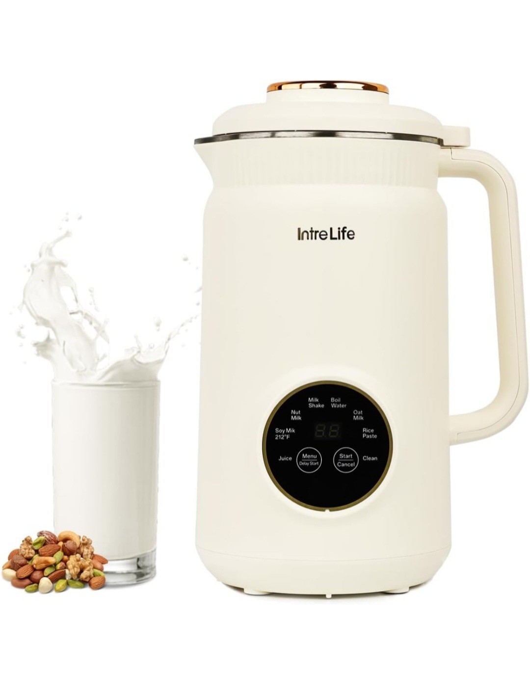 34oz Auto Nut Milk and Juice Maker 8 in 1 Timed Delay, Self-Clean, Morning Prep