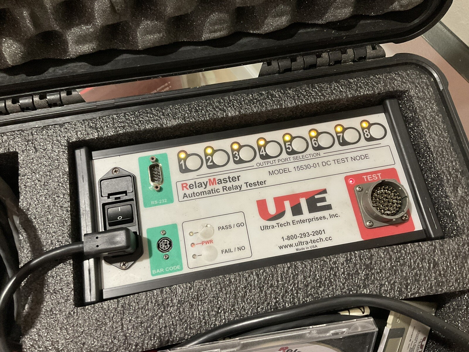 UTE Relay Master Automatic Relay Tester 15530-01 DC TEST NODE