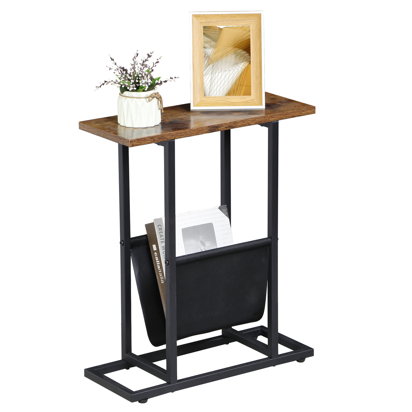 Small Side Table for Small Spaces Narrow End Table Bedside Table Living Room