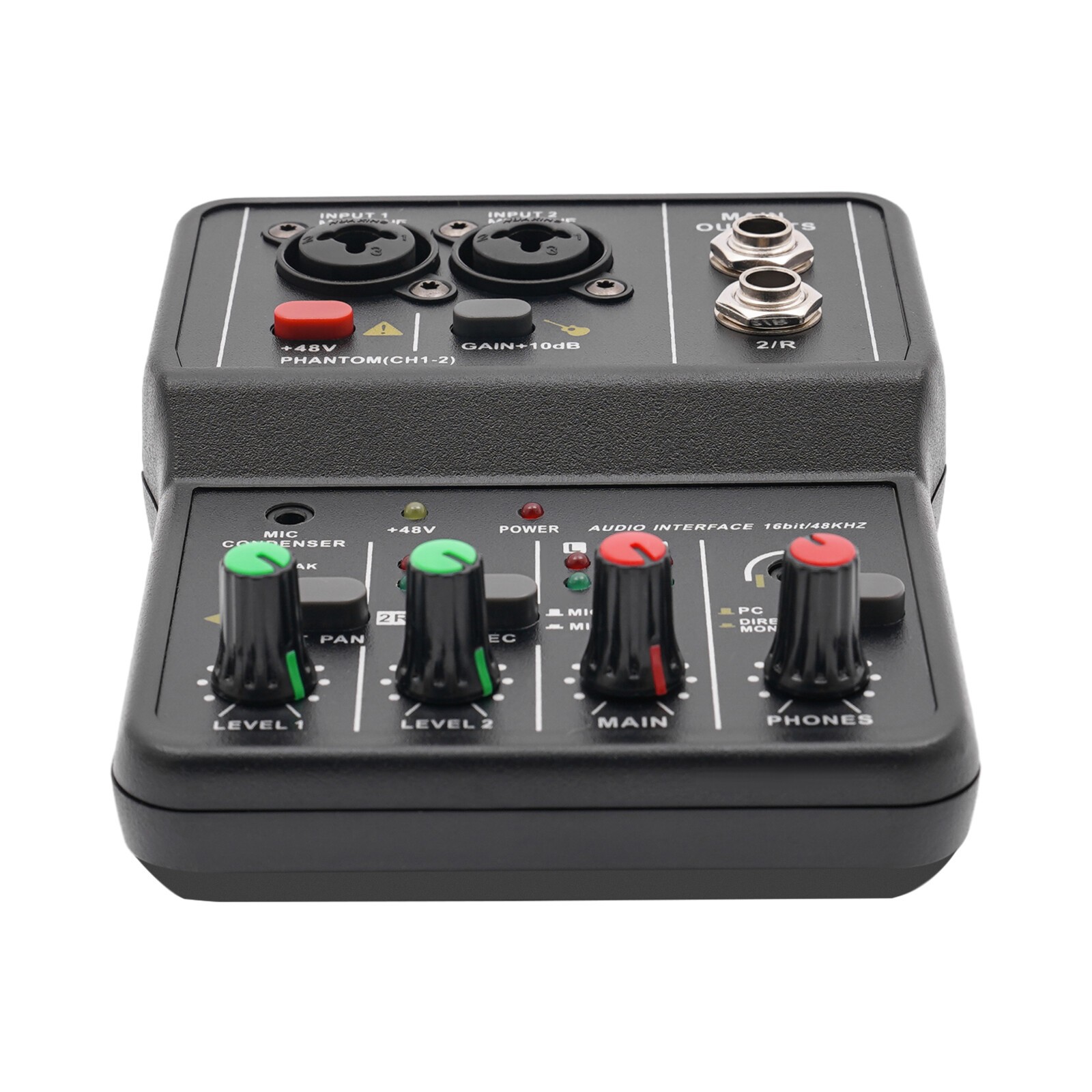 4-Channel DJ Mini Audio DJ Mixer Console Professional Controller Sound Mixer 48V