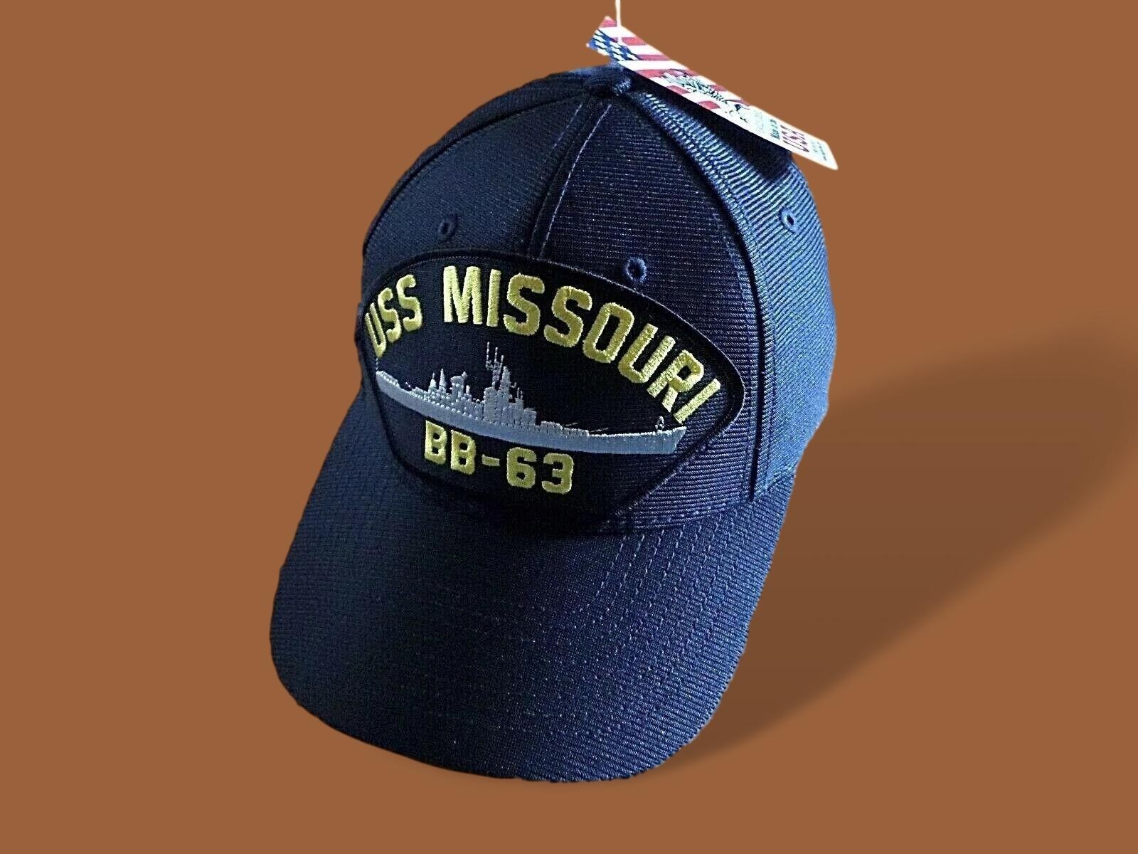 USS MISSOURI BB-63 U.S NAVY SHIP HAT OFFICIAL U.S MILITARY BALL CAP U.S.A MADE