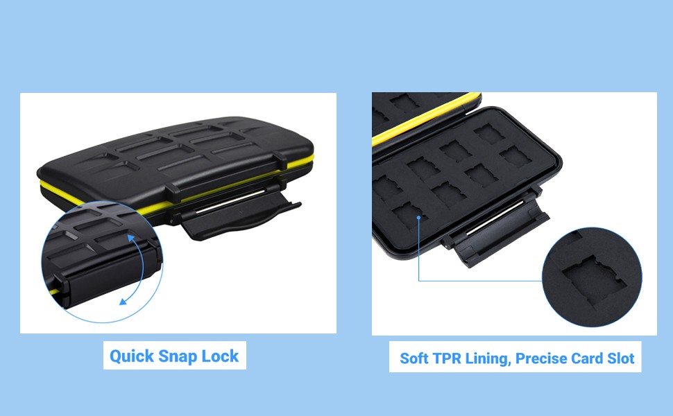 16 Slots Micro SD Card Holder, Micro SD Card Case Micro SD Micro SDHC Micro SDXC