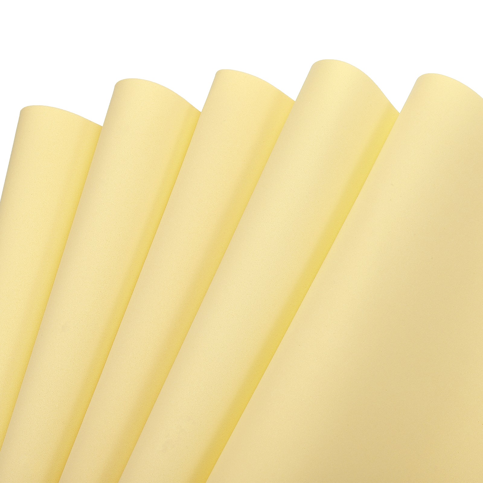 EVA Foam Sheets Light Yellow 19.7 Inch x 19.7 Inch 1mm Thick Crafts Sheets 5Pcs