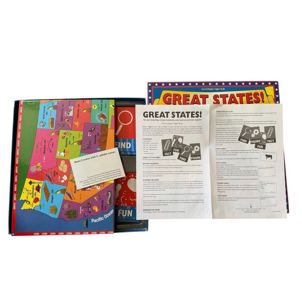 Great States board game Revised Edition complete set