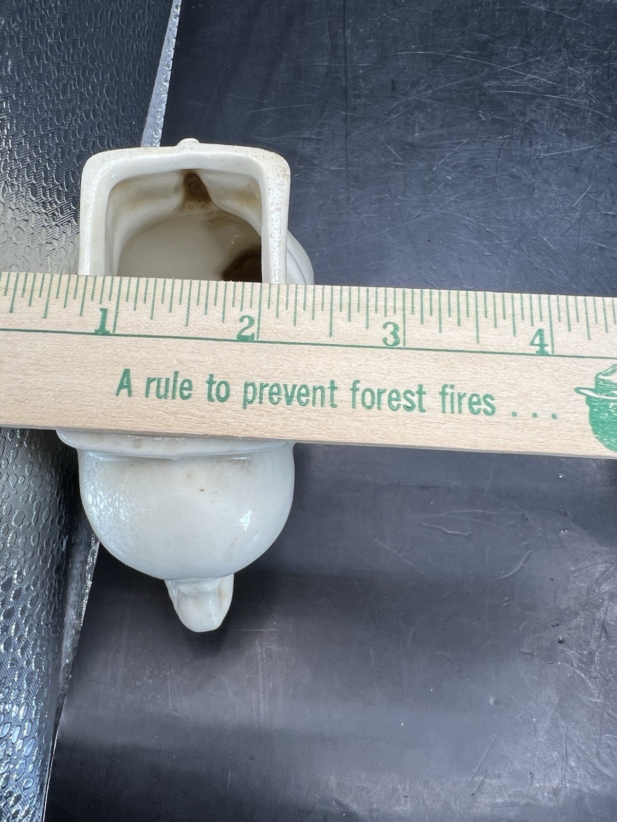 Vintage Small White Elephant Planter 3” Tall READ