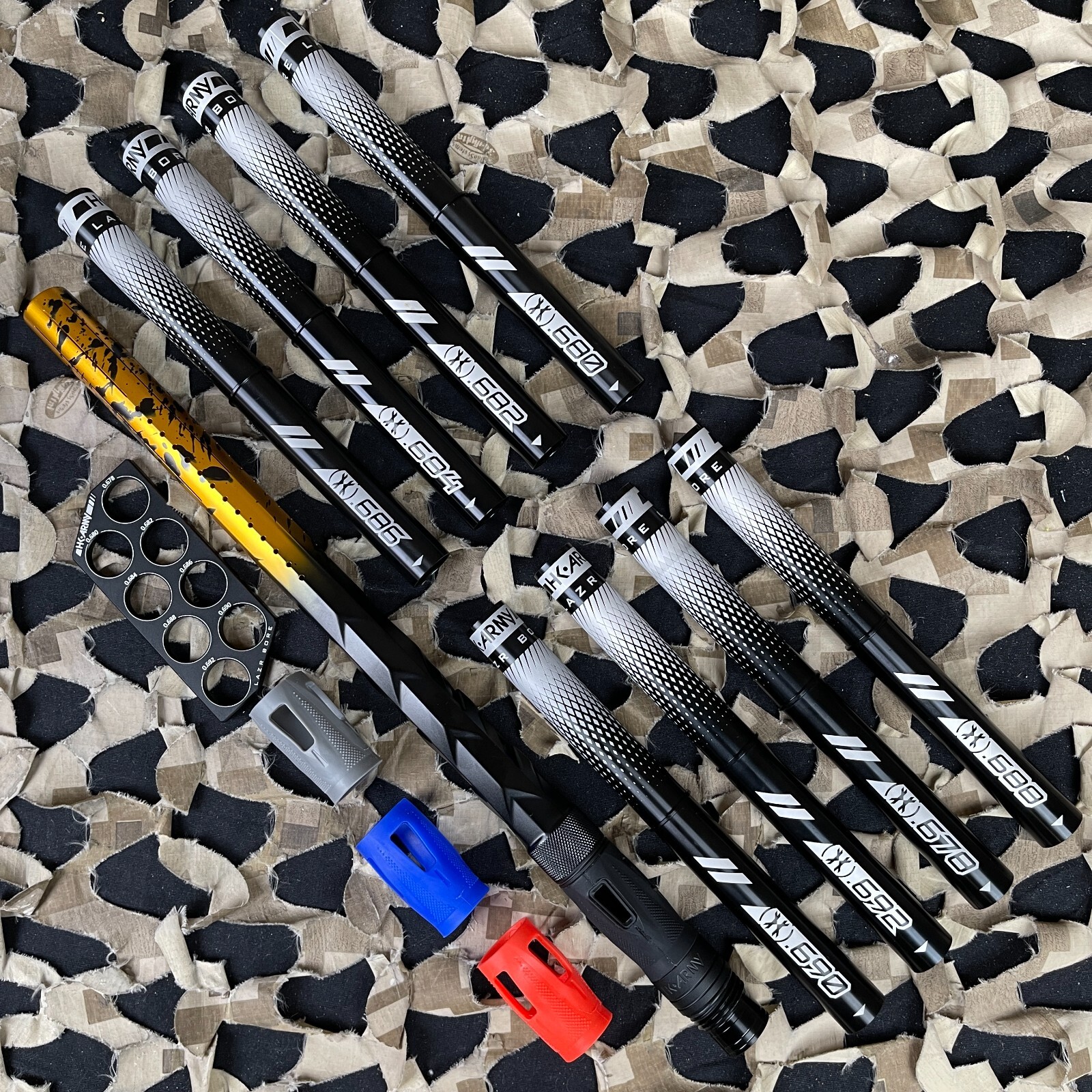 HK Army 15" LAZR Elite Fossil Barrel Kit Black Inserts Gold Black Splash Luxe
