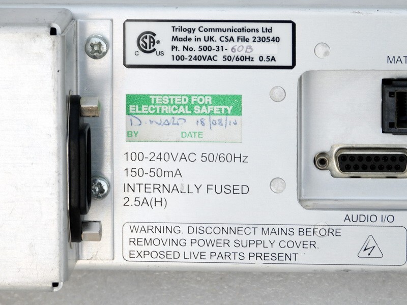 TRILOGY COMMUNICATION LTD P/N. 500-31-60B DIGITAL INTERCOM PUBLIC ADDRESS SYSTEM