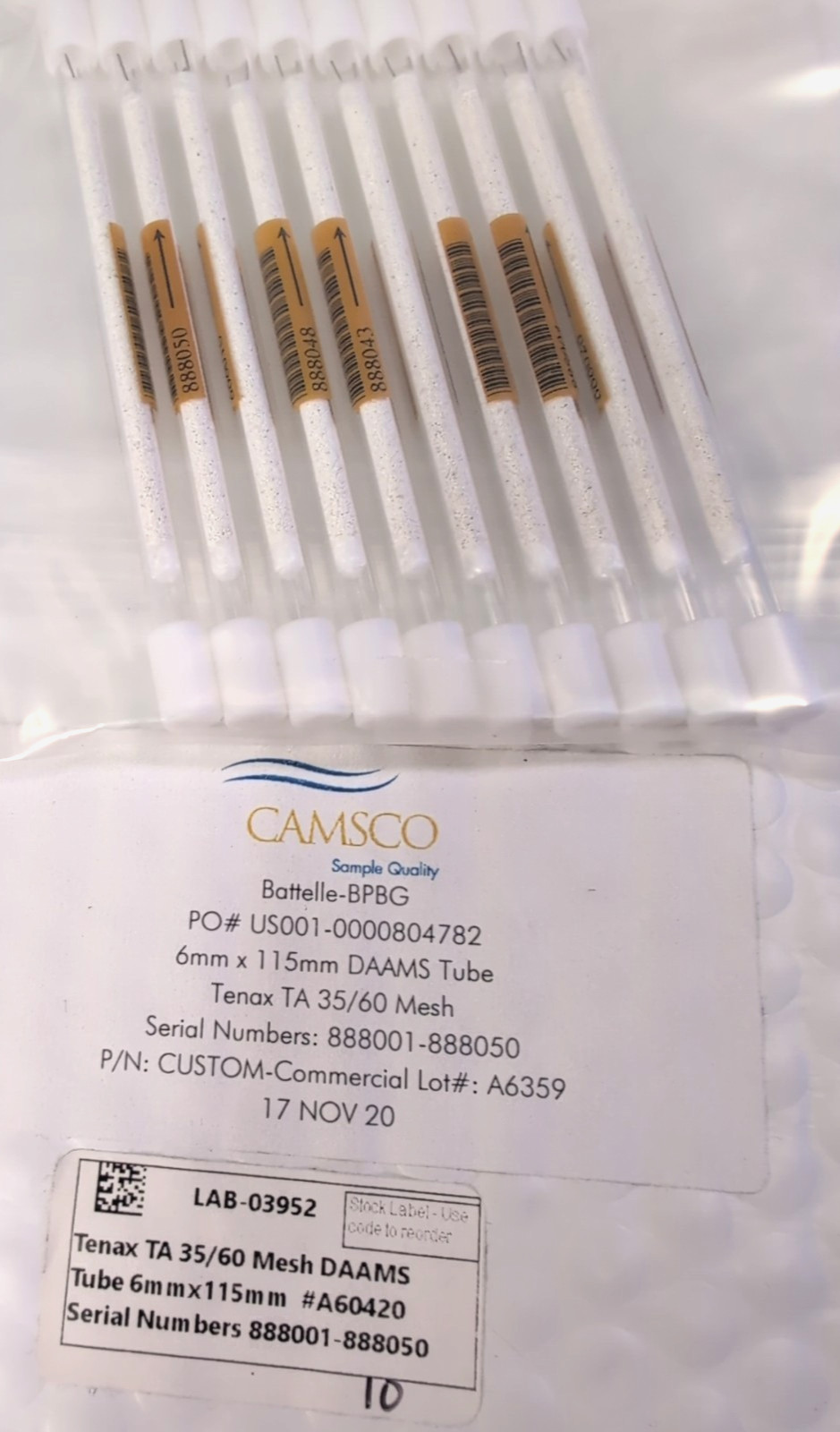 Camsco Tenax TA 35/60 Mesh Daams 6mm x 115mm Tube Qty 10 New