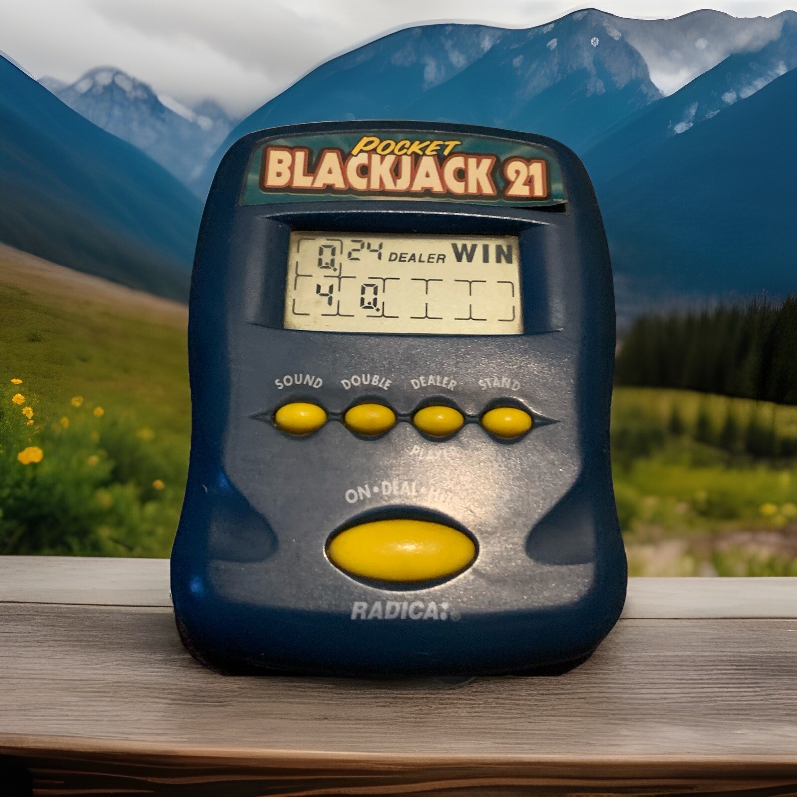 Vintage 1997 Radica Pocket Blackjack 21 Electronic Handheld LCD Casino Game