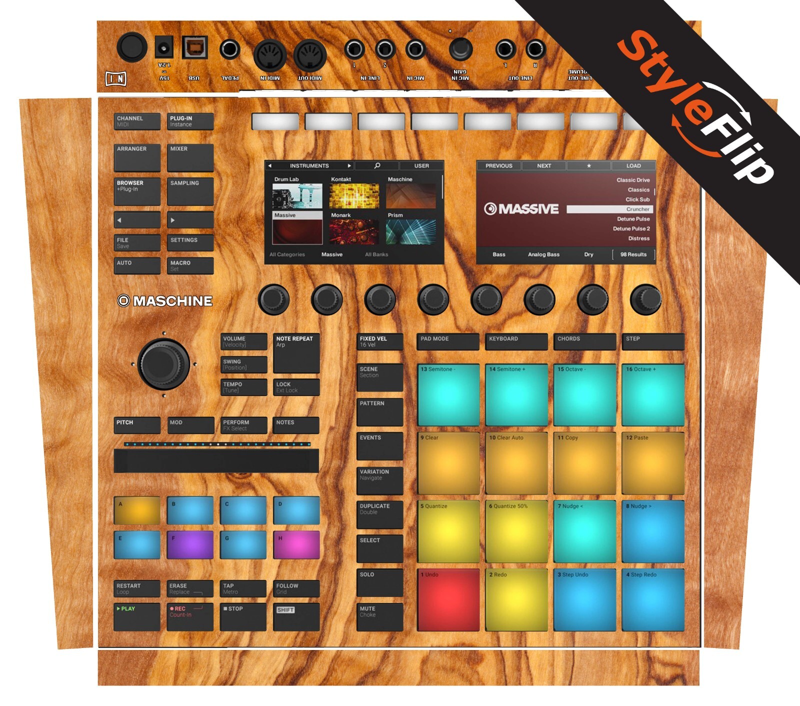 Native Instruments Maschine MK3 | Wood #6 | Protective Decal | StyleFlip Skins