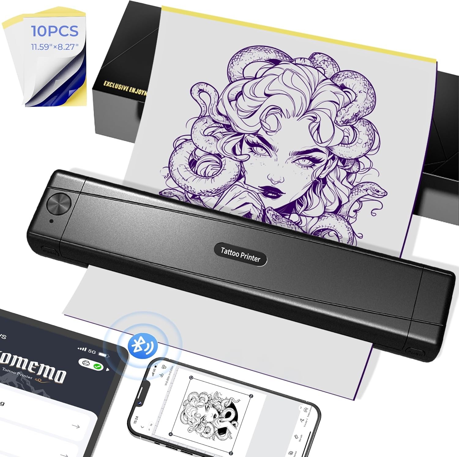 Phomemo Tattoo Stencil Printer Thermal Wireless Tattoo Printer Bluetooth Printer