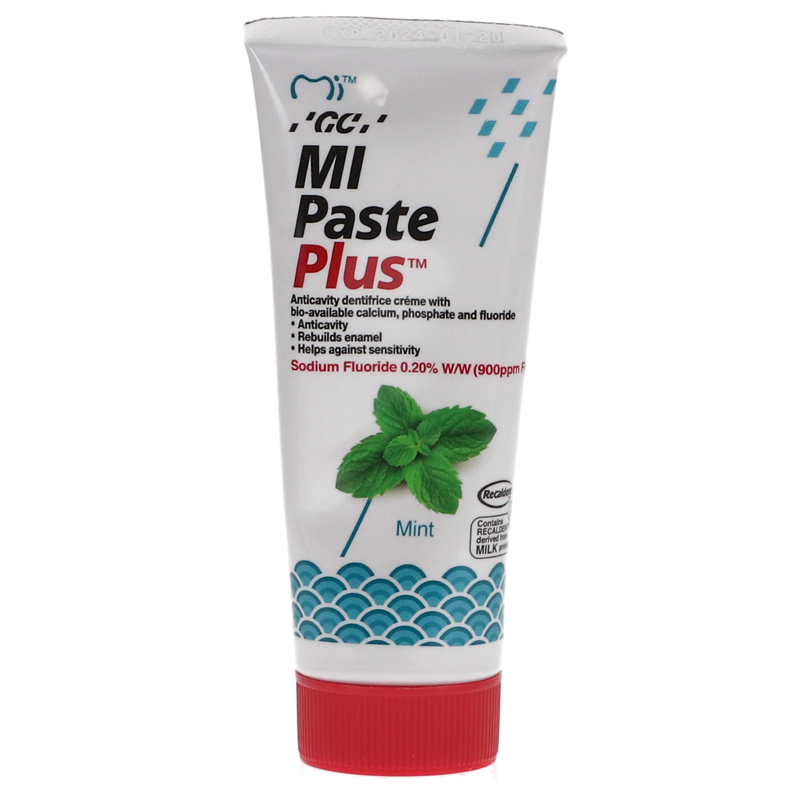GC MI Paste Plus Topical Tooth Crème .20% Sodium Fluoride 40g Tube - MINT 328713