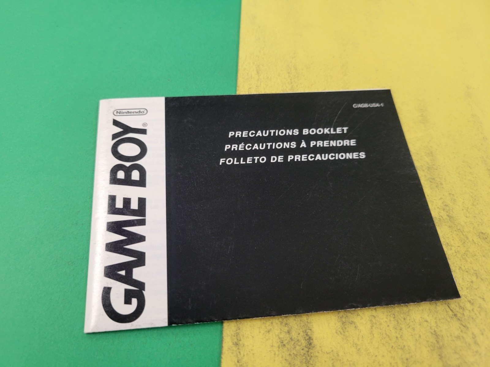 Game Boy Health And Safety Precautions MANUAL ONLY C/AGB-USA-1