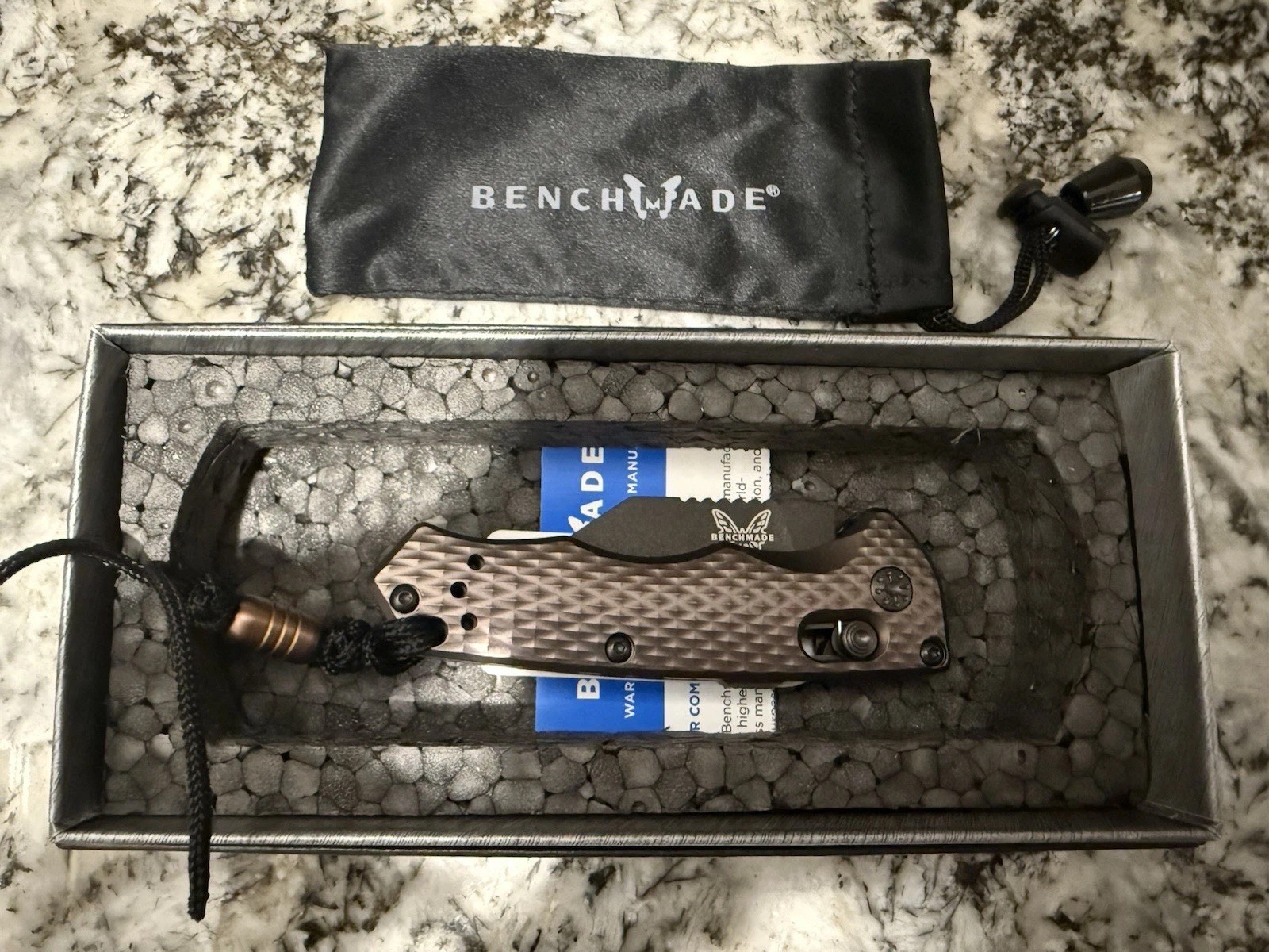 Benchmade Partial Immunity Earth Aluminum Handle Pocket Knife Blk Class 2950BK-1