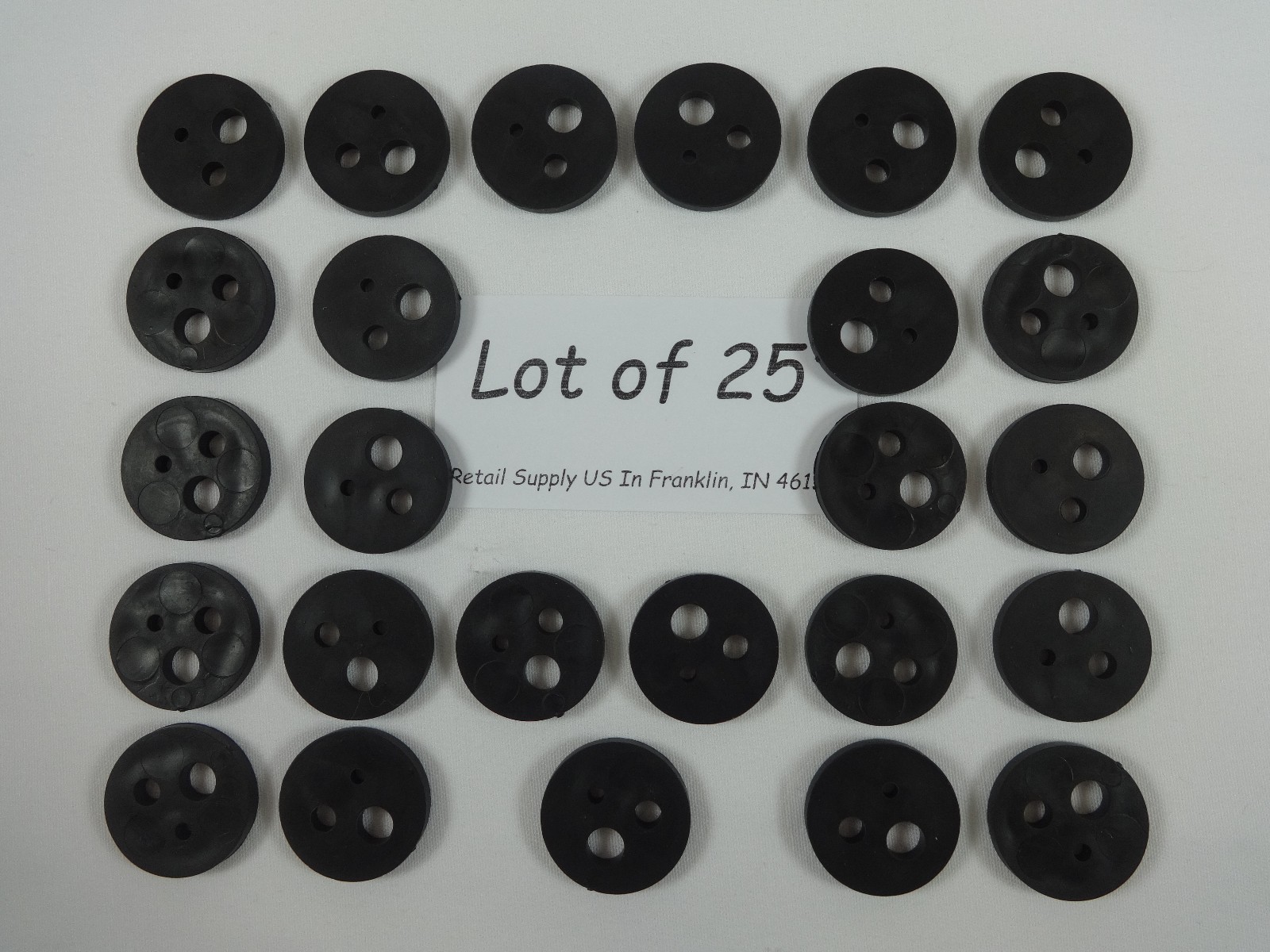 Qty. 25 3-Holed Design Inventory Control Product Stop Peg Hook Shelf Management