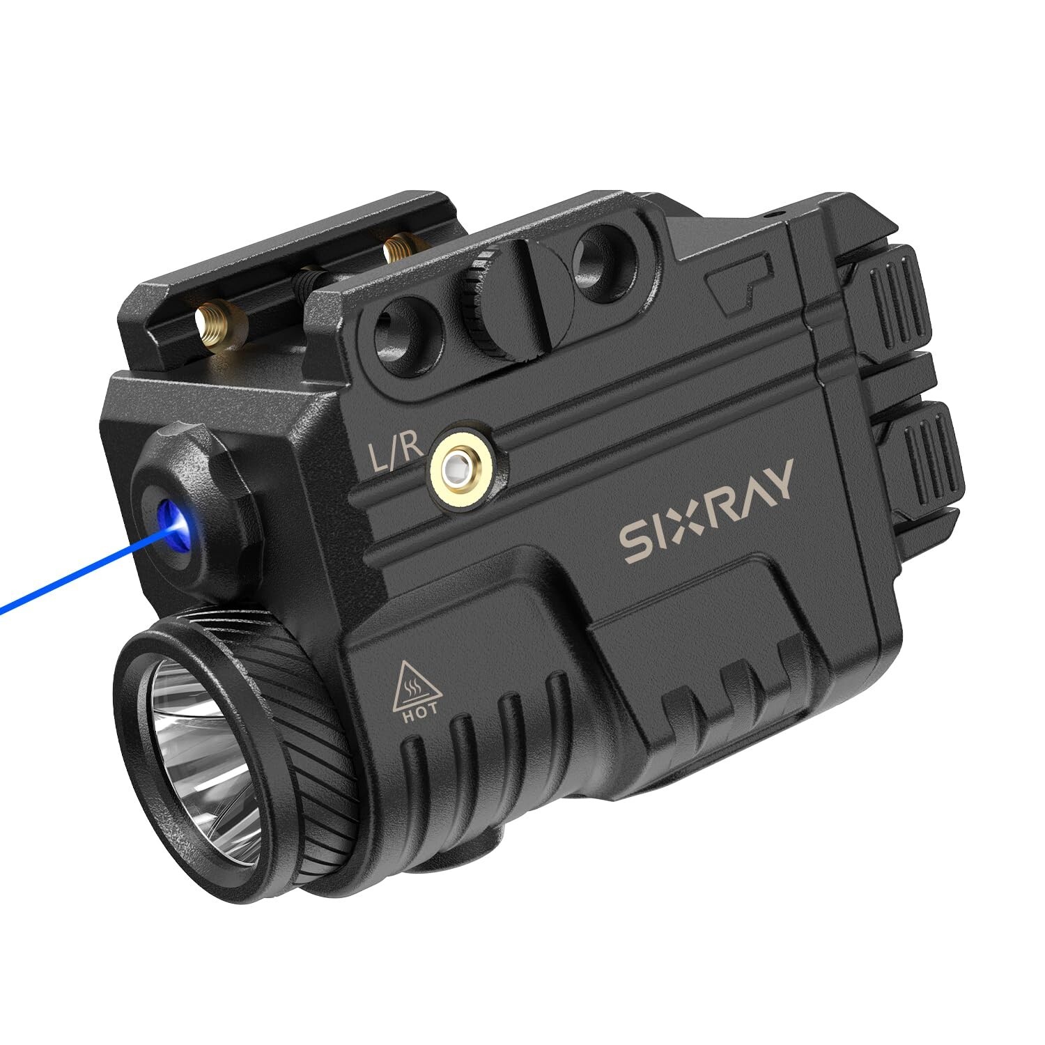 Blue Beam Laser and Flashlight Combo for Pistol, Rail Mounted Tactical Rechar...