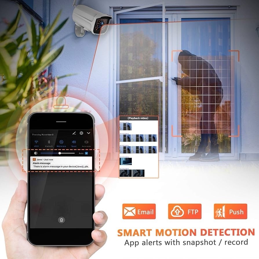 Amiccom Outdoor Security Camera 1080p Cam IP66 Waterproof Night Vision, Sealed