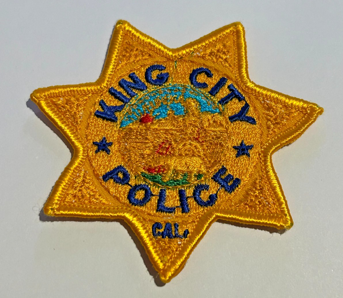 Vintage King City California Police 3" Hat Vest Patch Unused