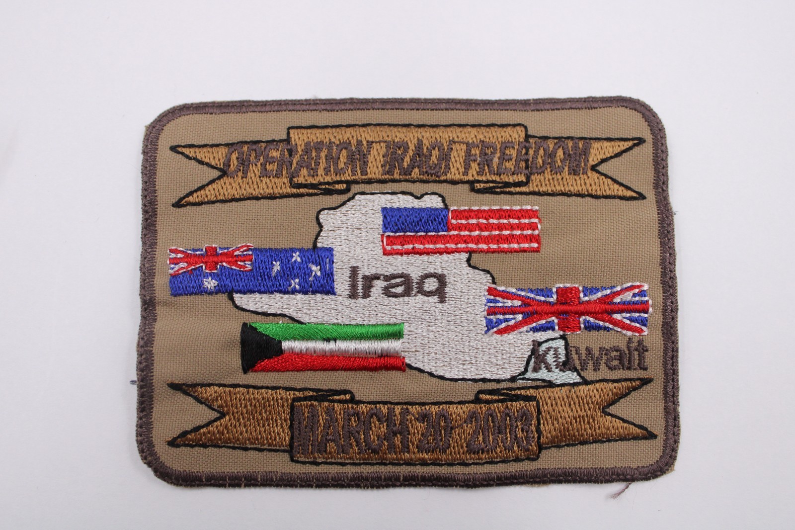 OPERATION IRAQI FREEDOM PATCH. MARCH 2O, 2003 sew on patch