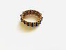 Handmade double layer brown beaded bracelet