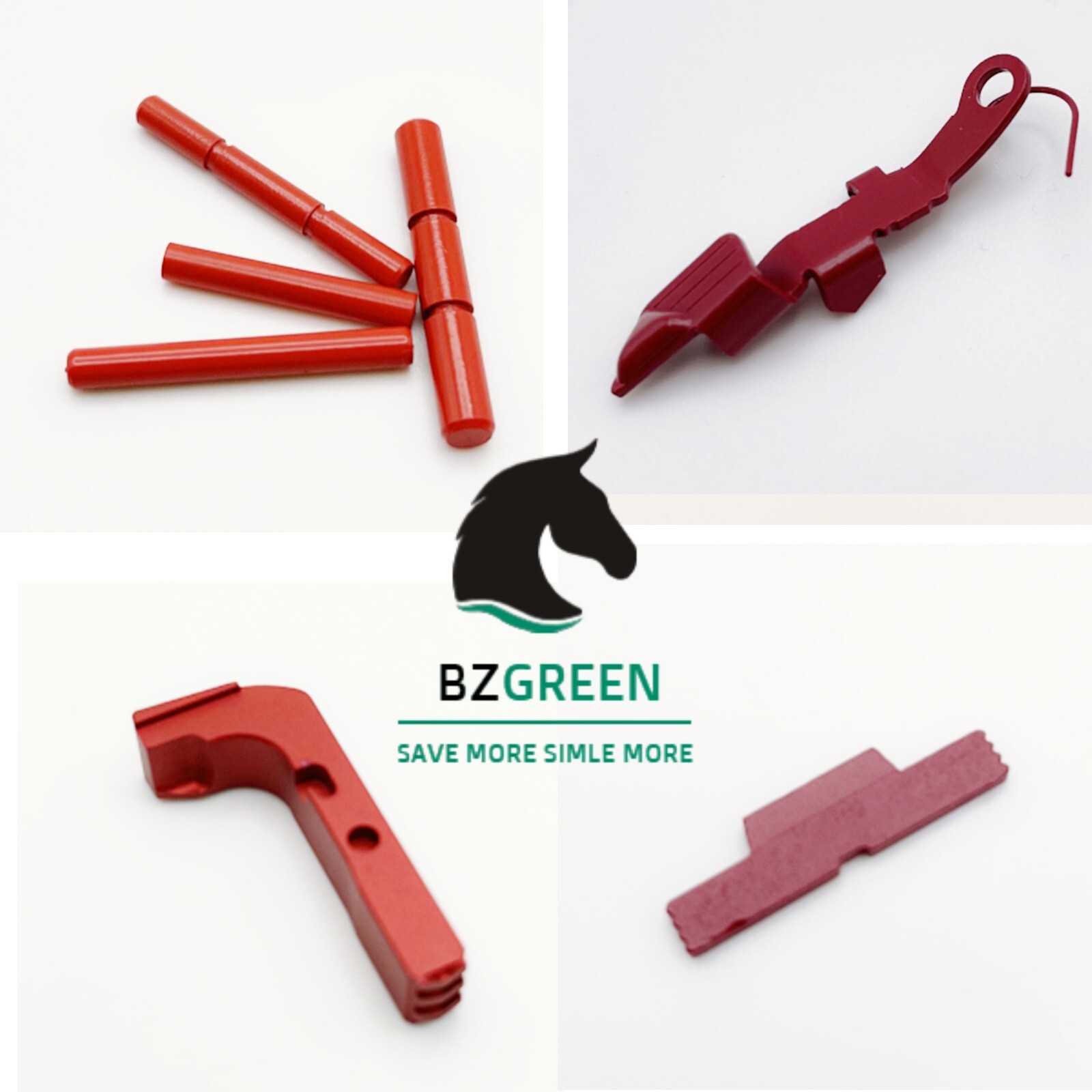 For GLOCK GEN 1-3 Extended Control Kit 4Pins  and Mag Release Combo Kits Red