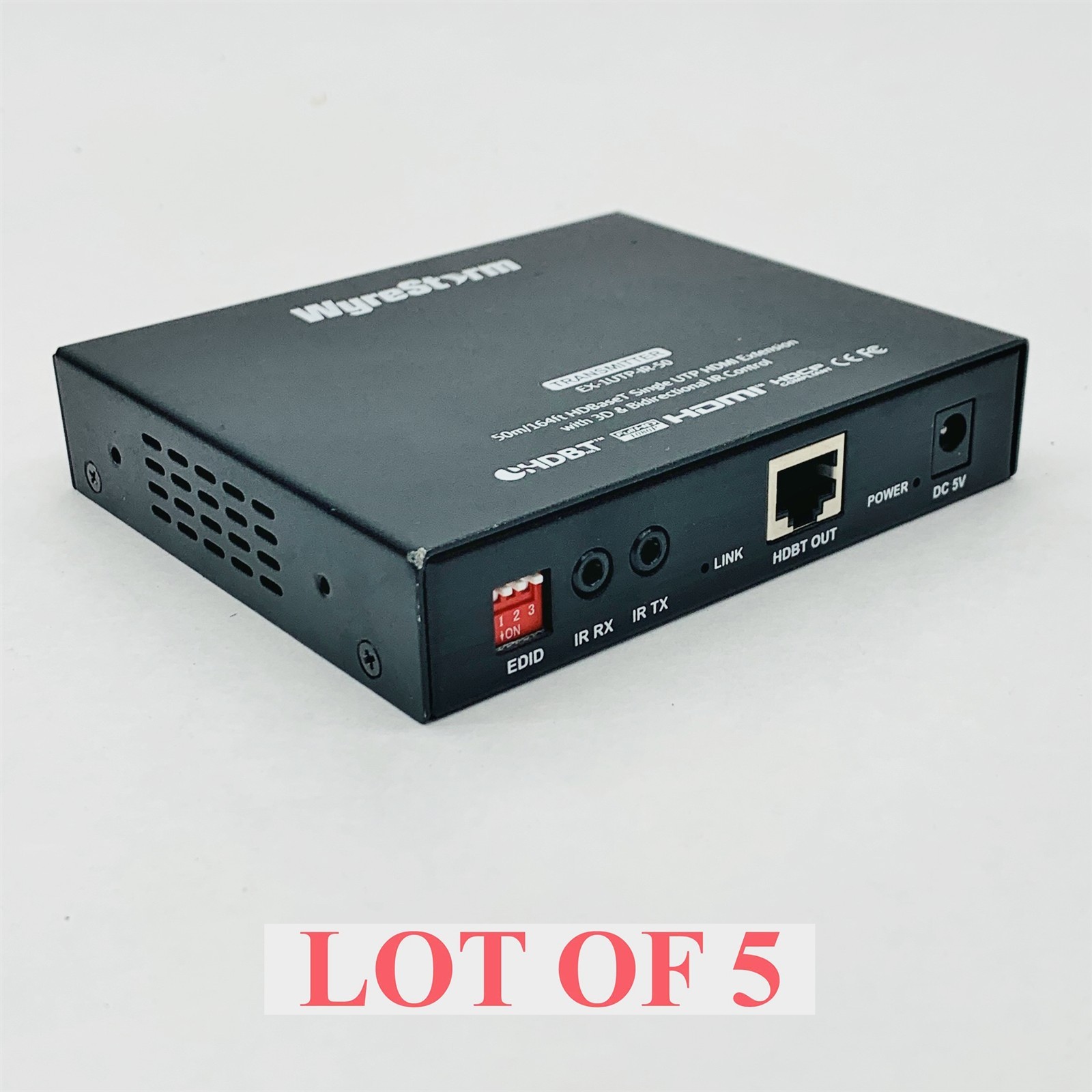 WyreStorm EX-1UTP-IR-50 HDBaseT Extender w/ 2-Way IR 50M/164Ft Transmitter Lot 5