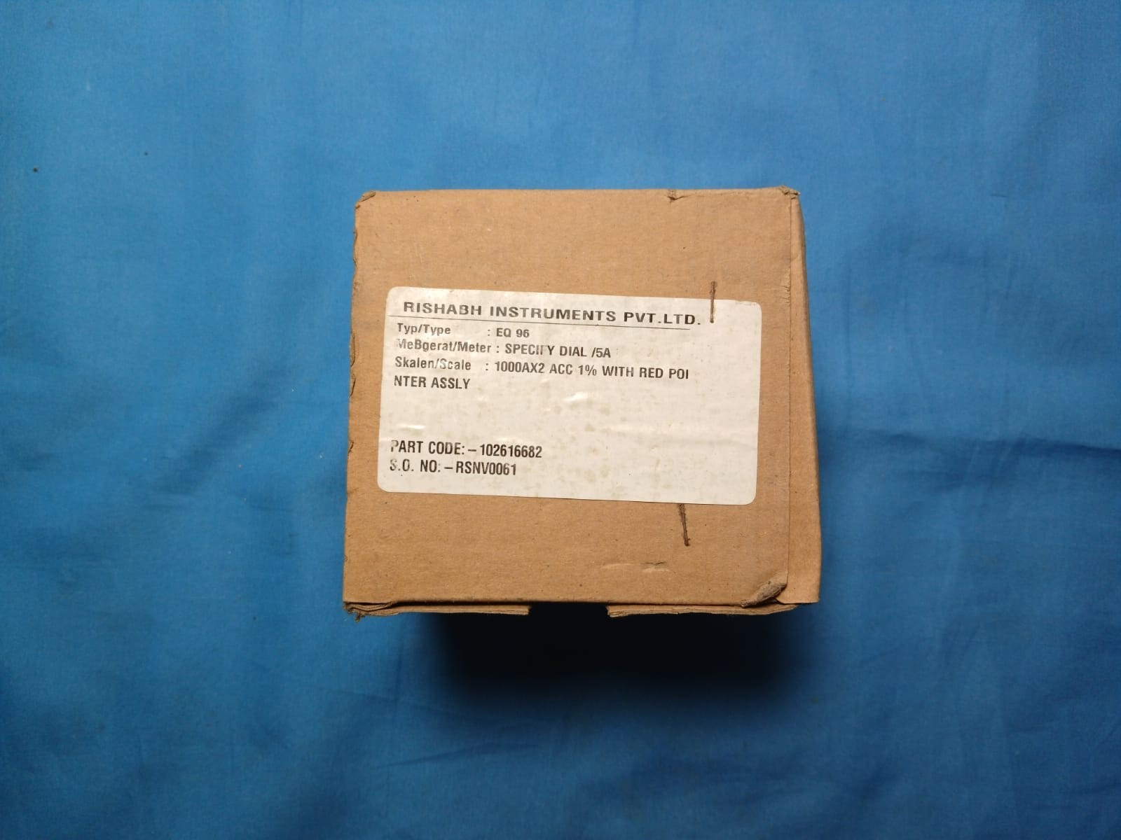 RISHABH EQ96 AC Analog Voltmeter 0-300V 102616682