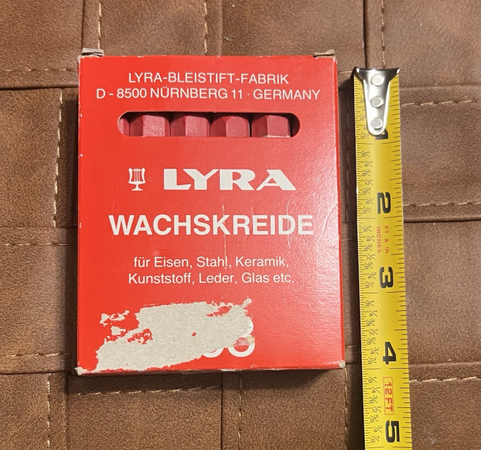 Lyra Germany Box (12) Red 798 Industrial Marking Crayons