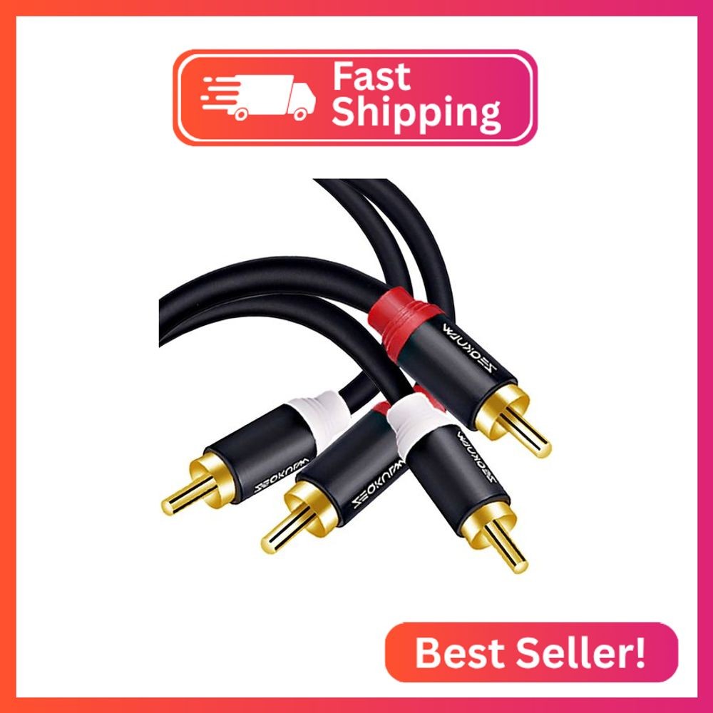 ZEQKULW 2RCA Audio Cable 3.3 ft 2RCA Male to 2RCA Male Stereo Audio RCA Cables D