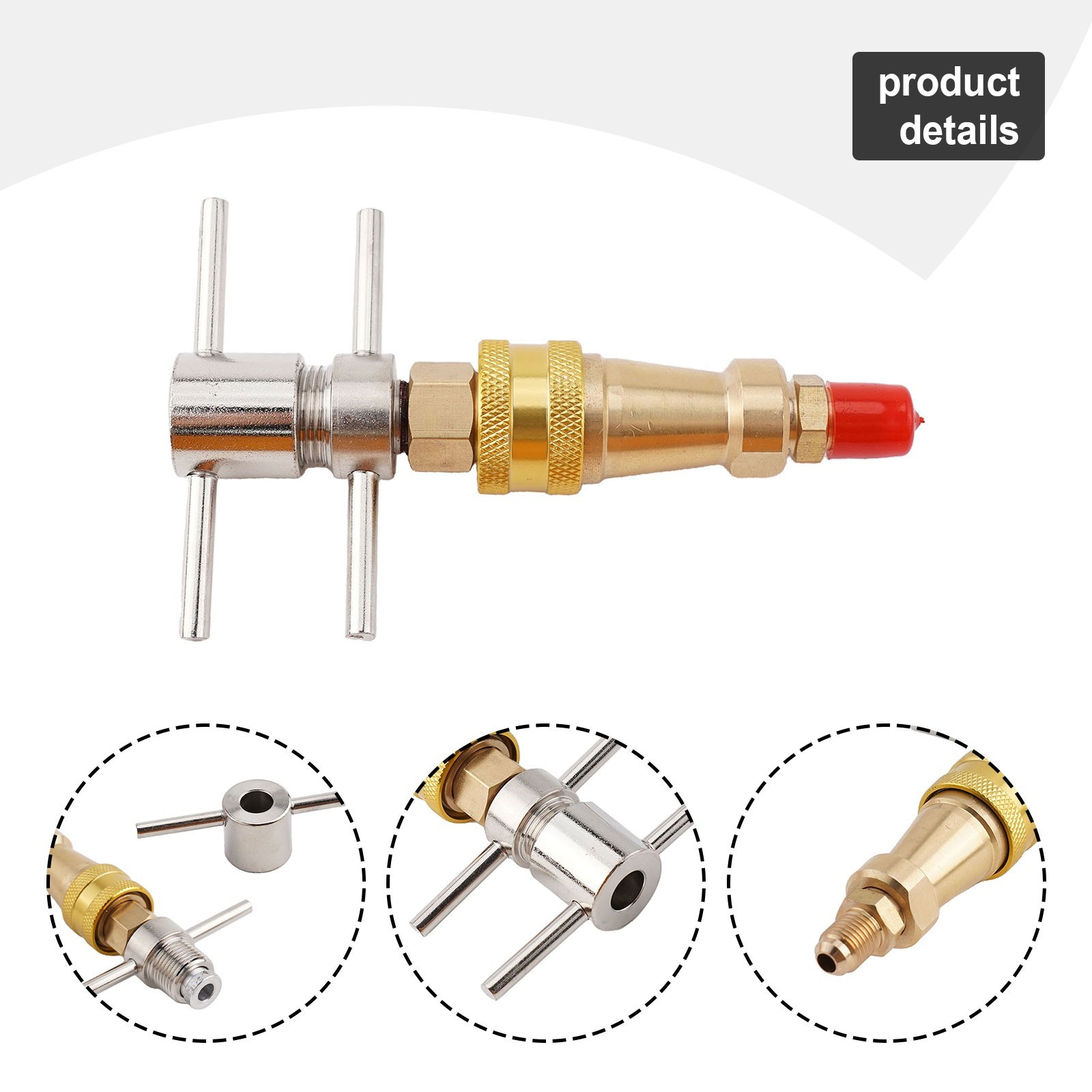 Efficient Refrigerator Quick Connector 1/4 inch Brass Washer Quick Coupling