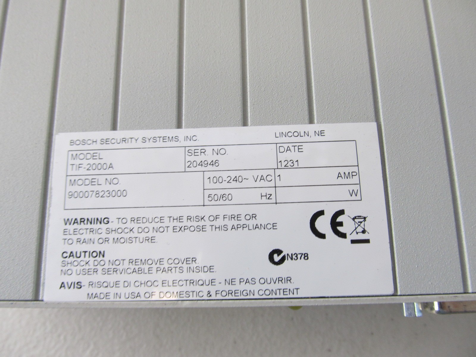 Dual RTS TIF-2000A Single-Line Digital Telephone Interface **NO A/C**