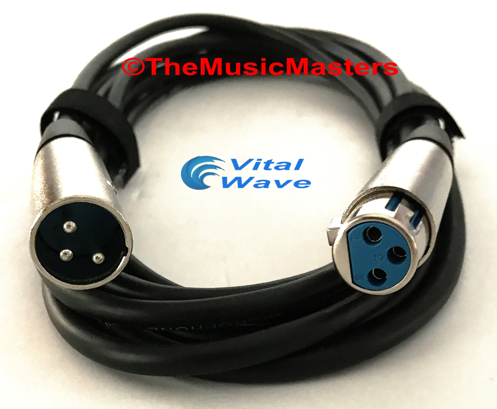 12ft XLR Microphone Audio Cable M-F Mic Extension Amp Powered Speaker Wire VWLTW