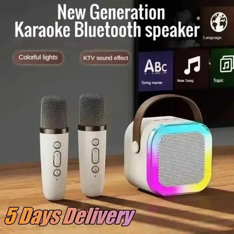 Bluetooth Microphone All-in-one Speaker Color Light Family KTV Mini Speaker Set