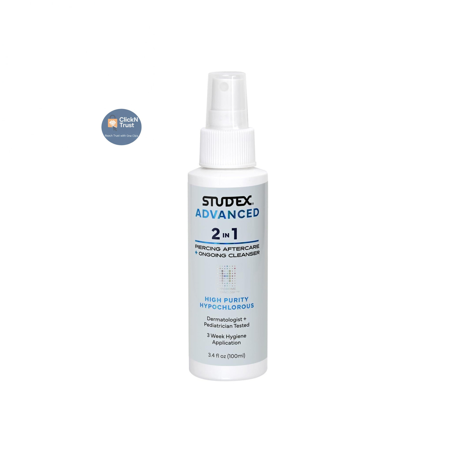 Studex Advanced 2-in-1 Piercing Aftercare & Cleanser – 3.4 Fl Oz (Pack of 1)