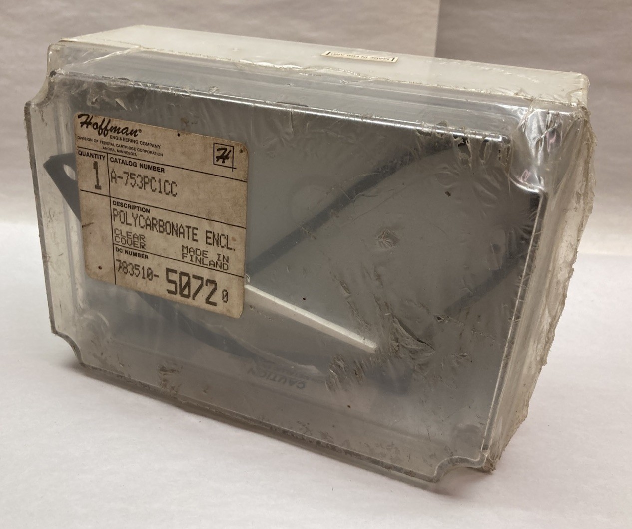 Hoffman,A-753PC1CC,Clear Polycarbonate Cover