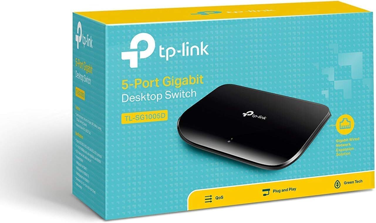TP-Link TL-SG1005D 5-Port Gigabit Desktop Switch Brand New *Sealed*