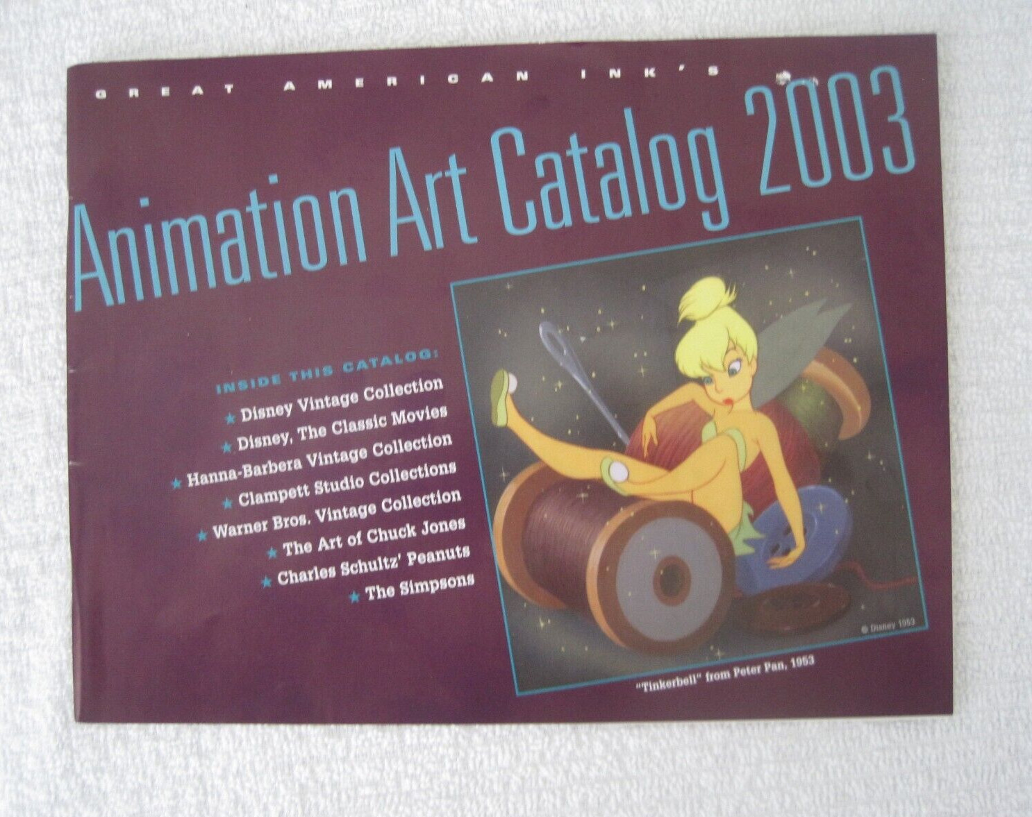 Animation Art Catalog 2003 - $15.00