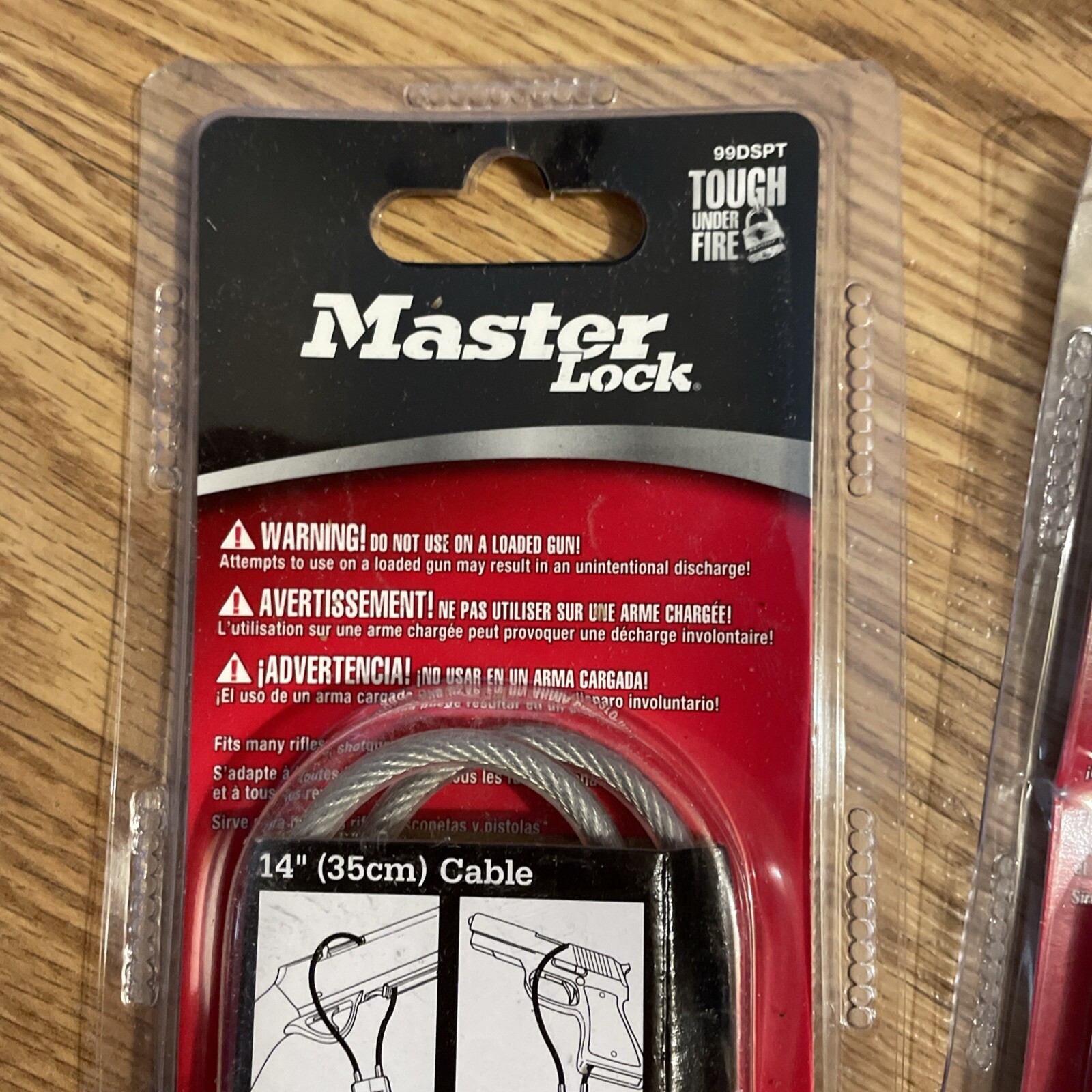 Master Lock No. 99DSPT Cable Gun/Rifle Locks - Pkg Qty 3 A1